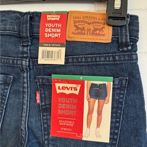 NWT Youth Denim Kids Girlfriend Dark Wash Shorts - Picture 9 of 9